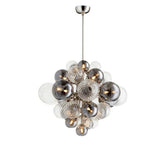 Gray Glass Bubble Chandelier
