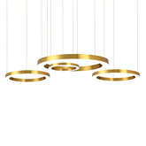 Golden Stainless Steel Circular Chandelier