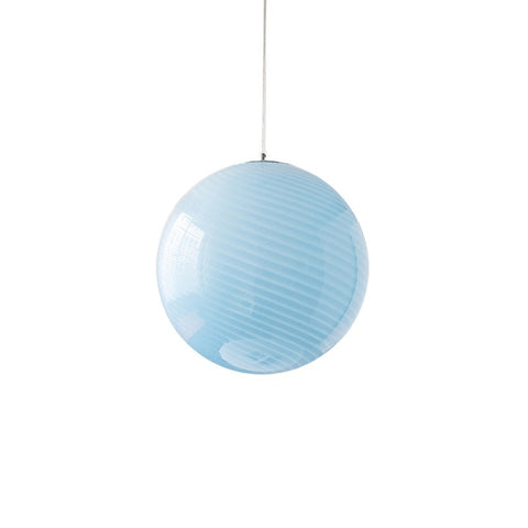 Colored glass ball chandelier