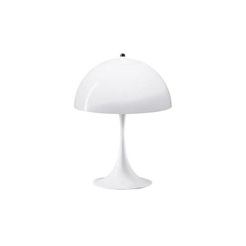 White mushroom table lamp