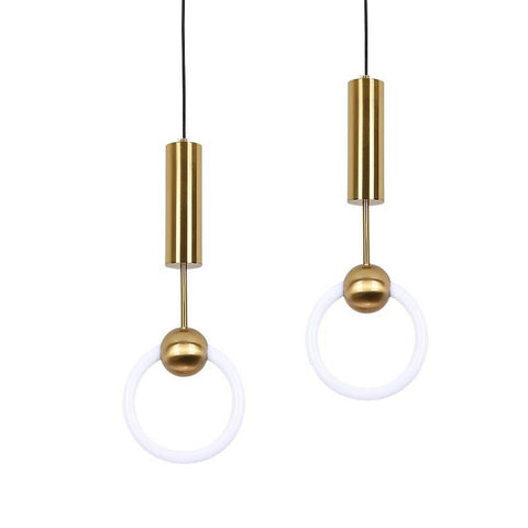 Golden Circular Pendant Lamp