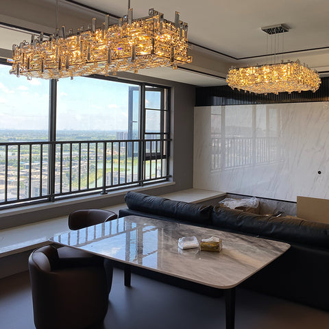 Square Crystal Chandelier