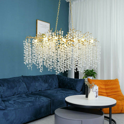Branch Glass Coin Chandelier