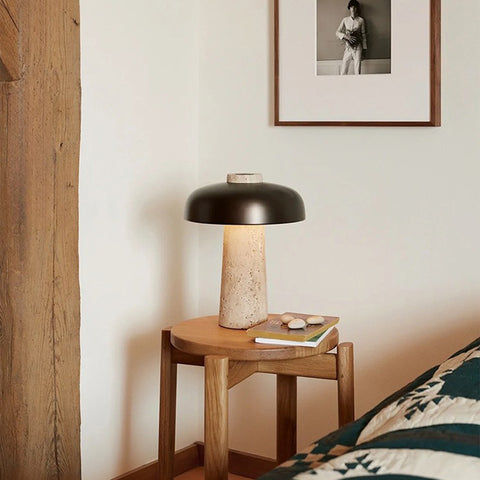 Stone Mushroom Table Lamp