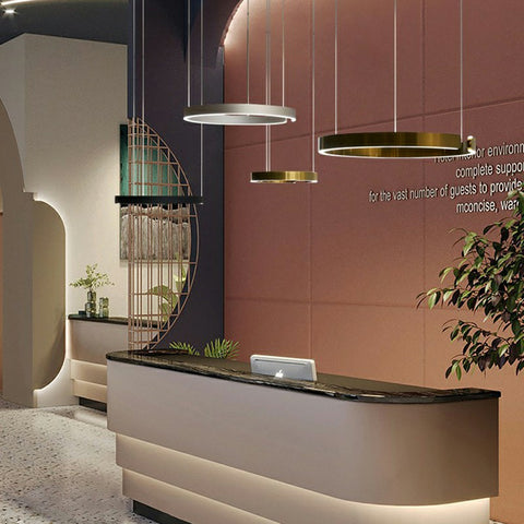Stainless Steel Circular Chandelier