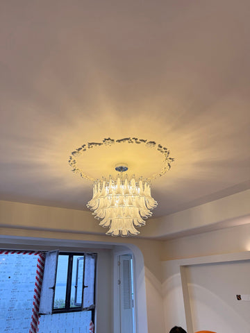 Murano Glass Leaf Chandelier