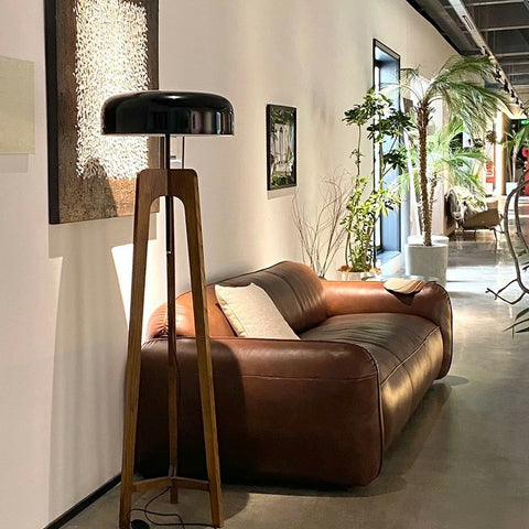 Retro Wooden Floor Lamp