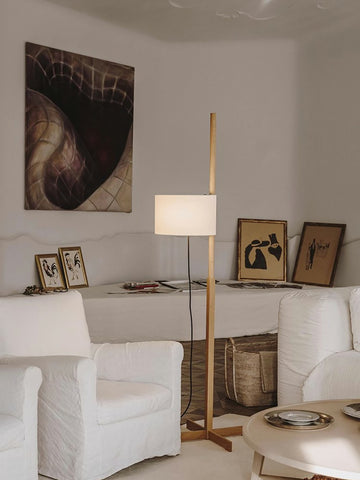 Adjustable Wooden Floor Lamp