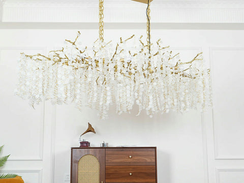 Branch Glass Coin Chandelier