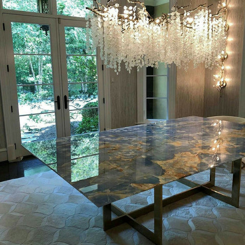 Branch Glass Coin Chandelier