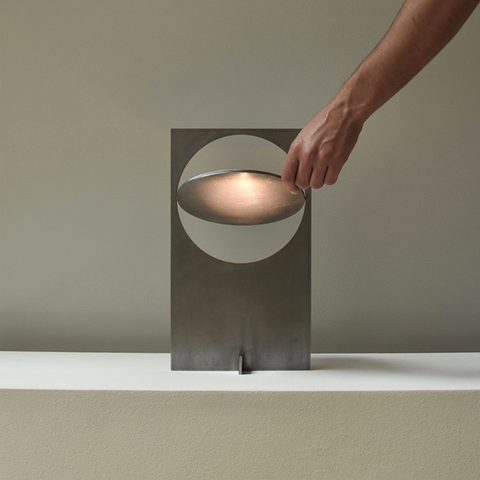 Stainless steel ambient table lamp