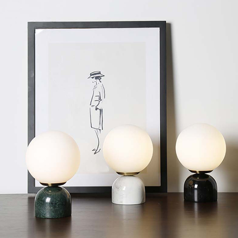 Small marble table lamp