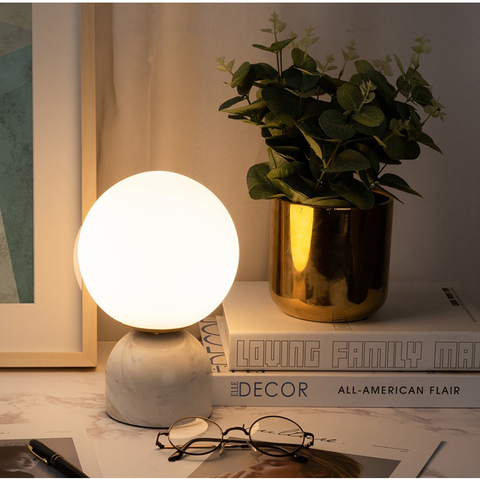 Small marble table lamp