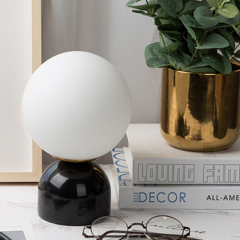 Small marble table lamp