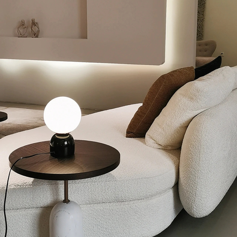Small marble table lamp
