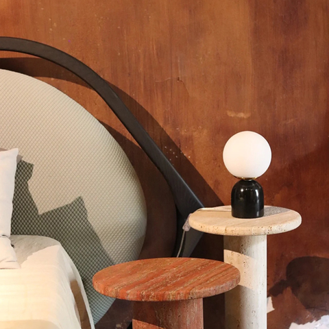 Small marble table lamp