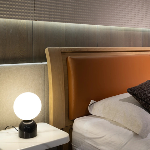 Small marble table lamp