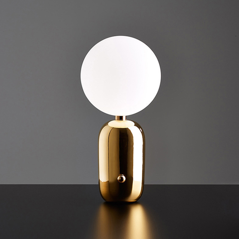 Glass ball table lamp