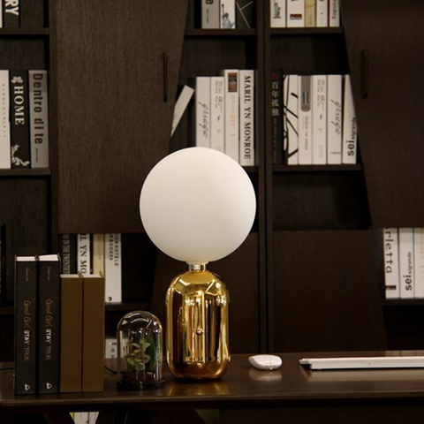 Glass ball table lamp