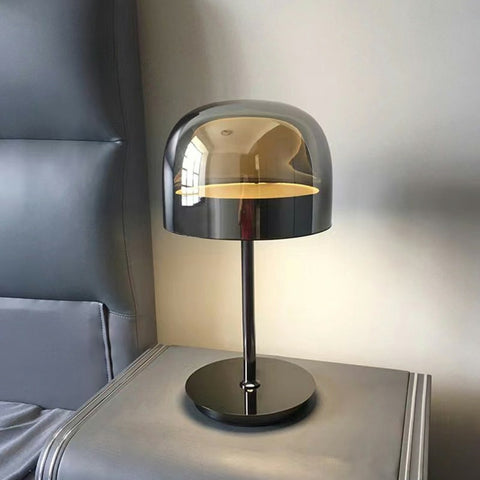 Pearl Black Glass Table Lamp
