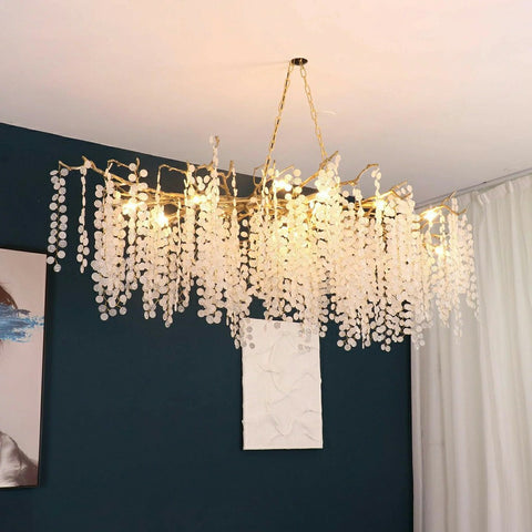 Branch Glass Coin Chandelier