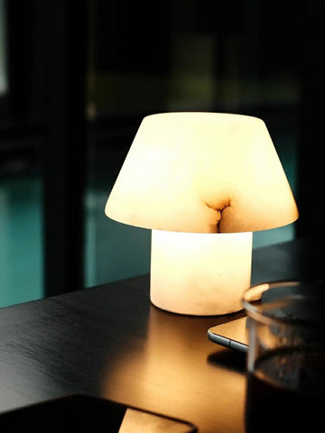 Alabaster Mushroom Table Lamp