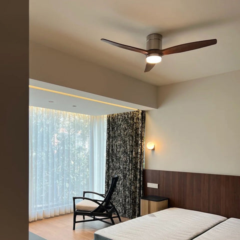Minimalist Wooden Fan Lamp