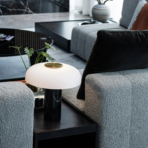 Marble glass table lamp
