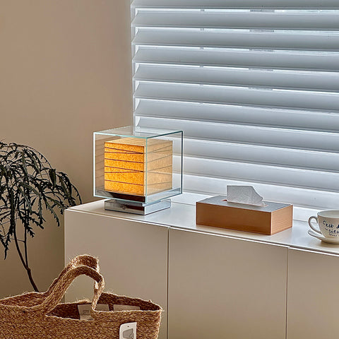 Cubic Glass Table Lamp