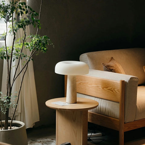 Travertine Table Lamp