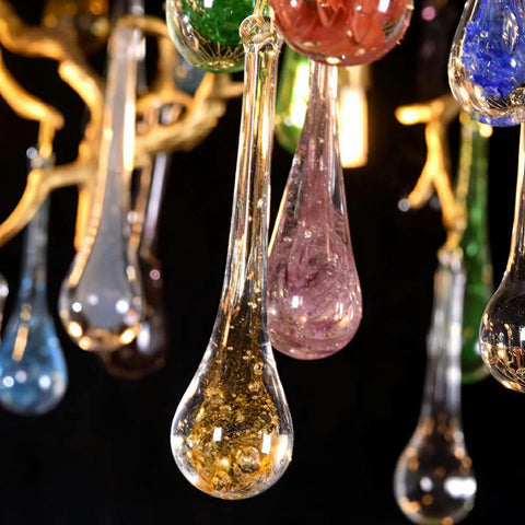 Colorful Raindrop Chandelier