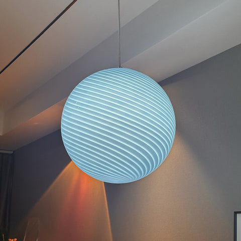 Colored glass ball chandelier