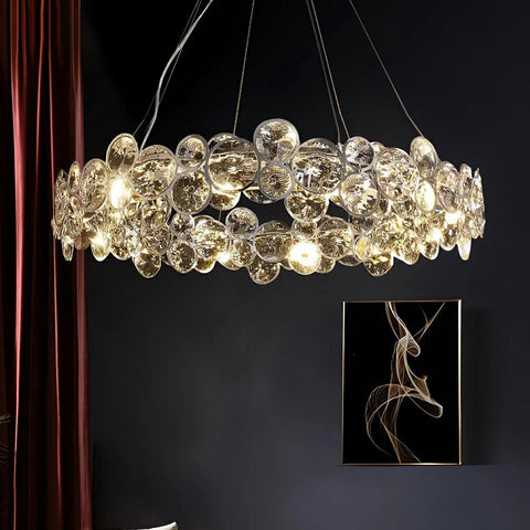 Chrome Round Crystal Chandelier
