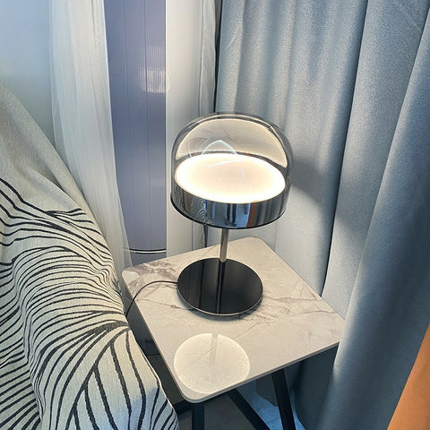 Pearl Black Glass Table Lamp