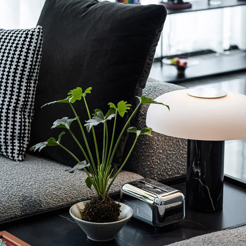 Marble glass table lamp