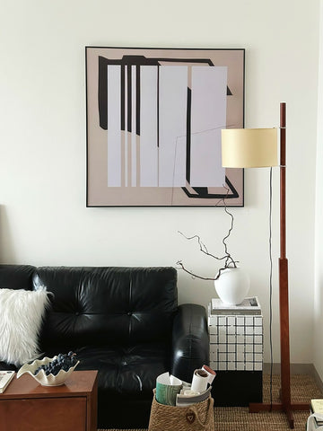 Adjustable Wooden Floor Lamp