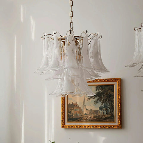 Murano Glass Leaf Chandelier