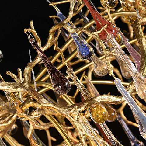 Colorful Raindrop Chandelier