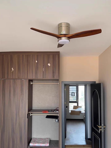 Minimalist Wooden Fan Lamp