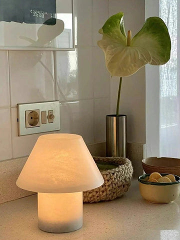 Alabaster Mushroom Table Lamp