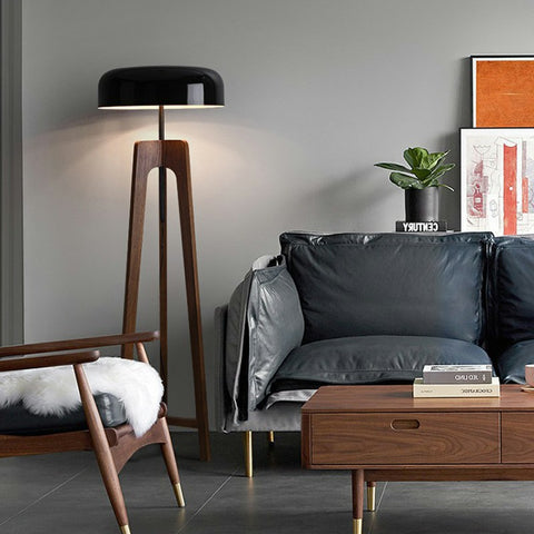 Retro Wooden Floor Lamp