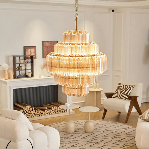Vintage Glass Chandelier