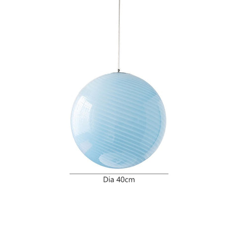 Colored glass ball chandelier