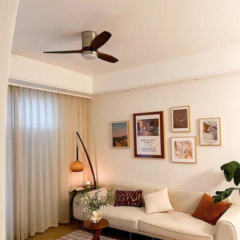 Minimalist Wooden Fan Lamp