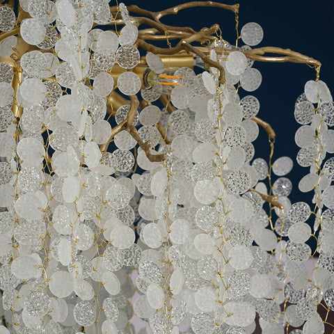 Branch Glass Coin Chandelier