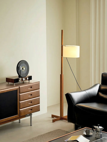 Adjustable Wooden Floor Lamp