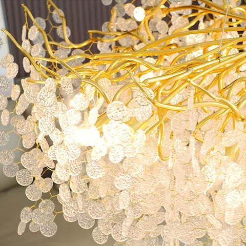 Cash Tree Glass Crystal Chandelier