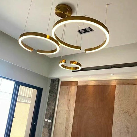 Stainless Steel Circular Chandelier