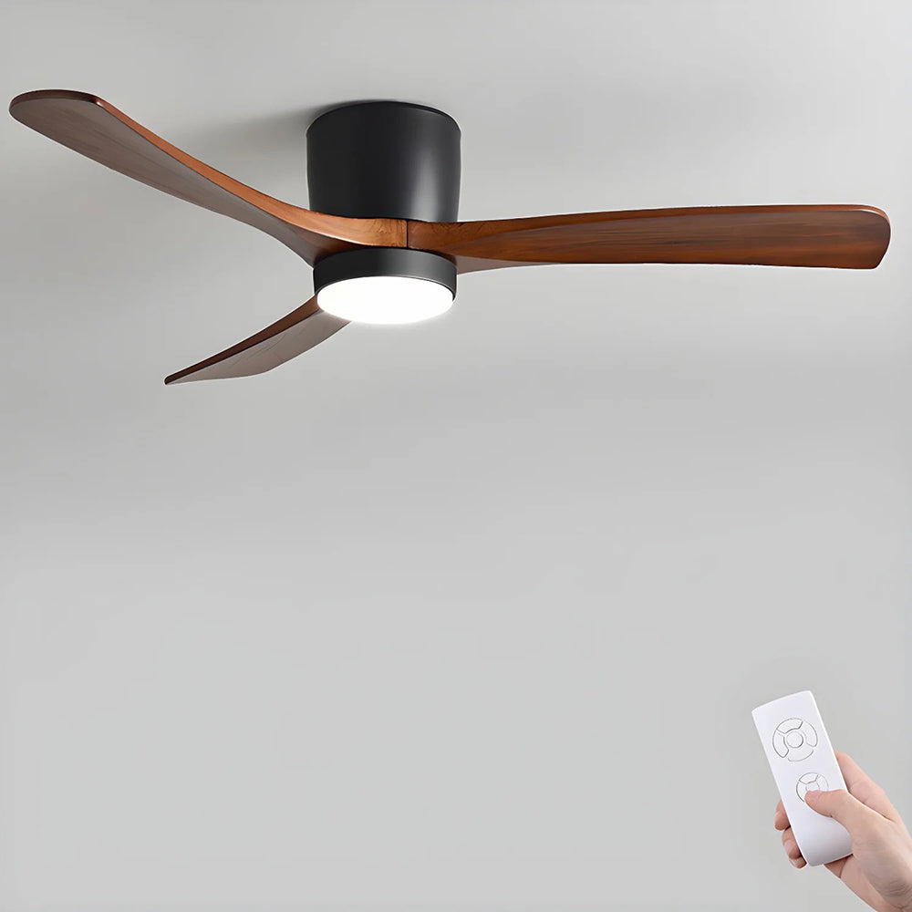 Walnut Wood Fan Lamp