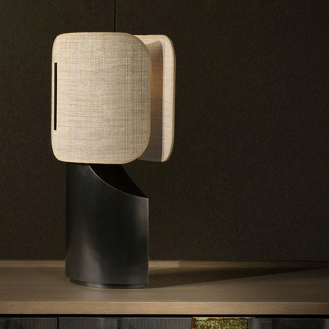 Metal Fabric Table Lamp